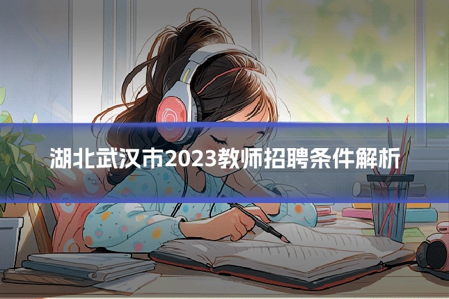 湖北武汉市2023教师招聘条件解析