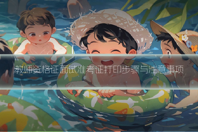 教师资格证面试准考证打印步骤与注意事项
