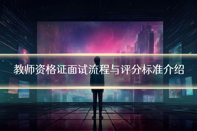 教师资格证面试流程与评分标准介绍