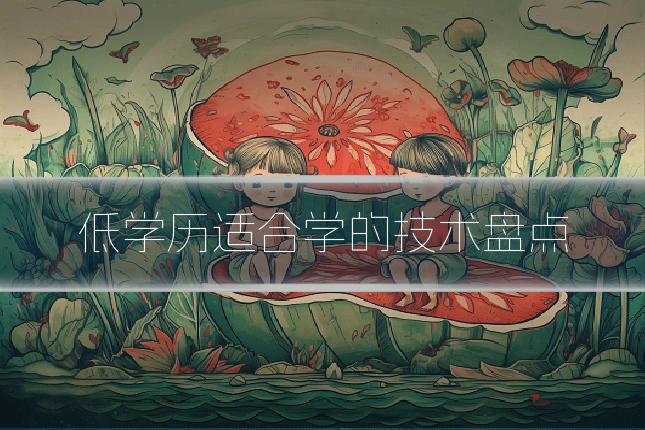 低学历适合学的技术盘点