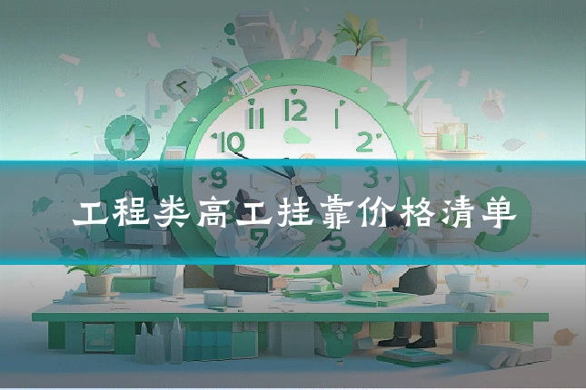 工程类高工挂靠价格清单