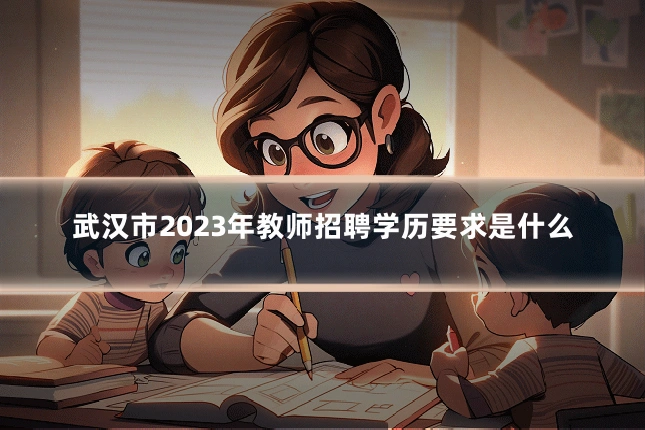 武汉市2023年教师招聘学历要求是什么