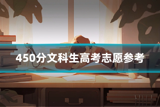 450分文科生高考志愿参考