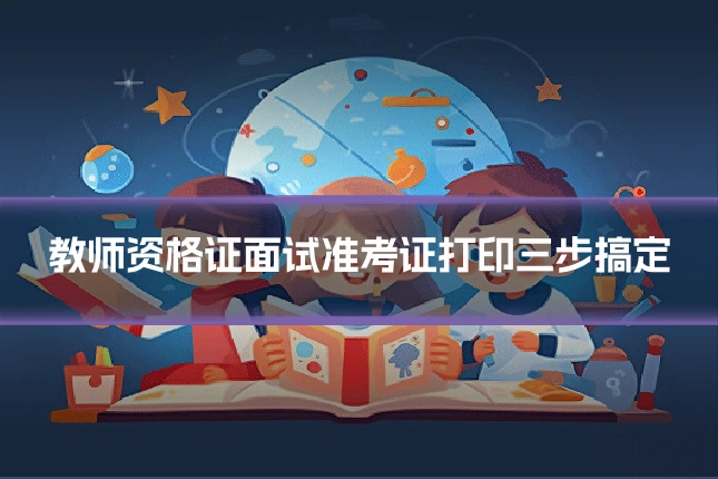 教师资格证面试准考证打印三步搞定