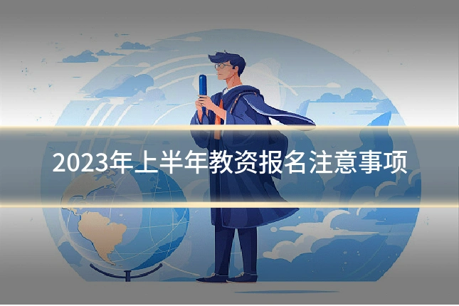 2023年上半年教资报名注意事项