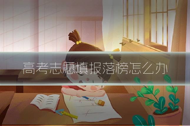 高考志愿填报落榜怎么办
