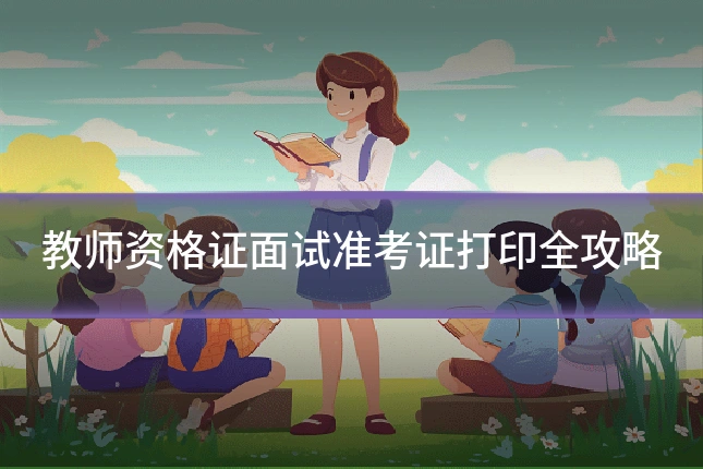 教师资格证面试准考证打印全攻略