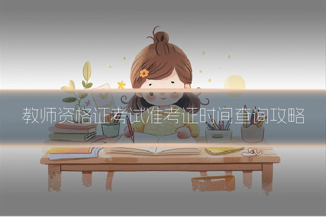 教师资格证考试准考证时间查询攻略