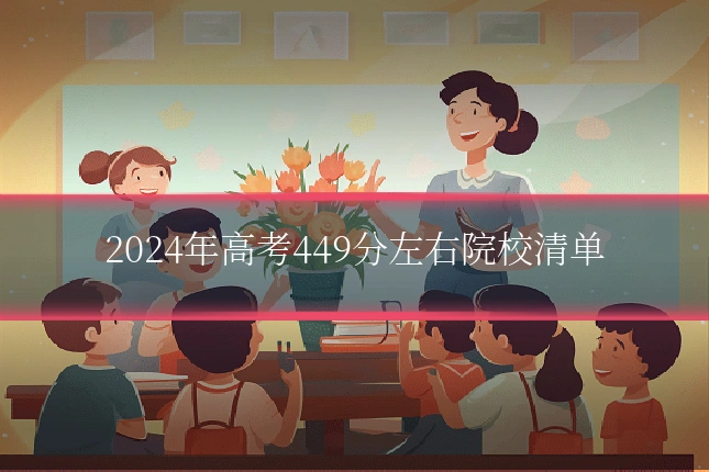 2024年高考449分左右院校清单