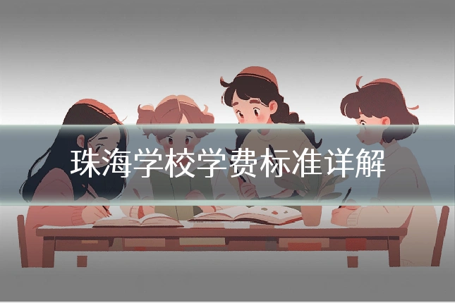 珠海学校学费标准详解