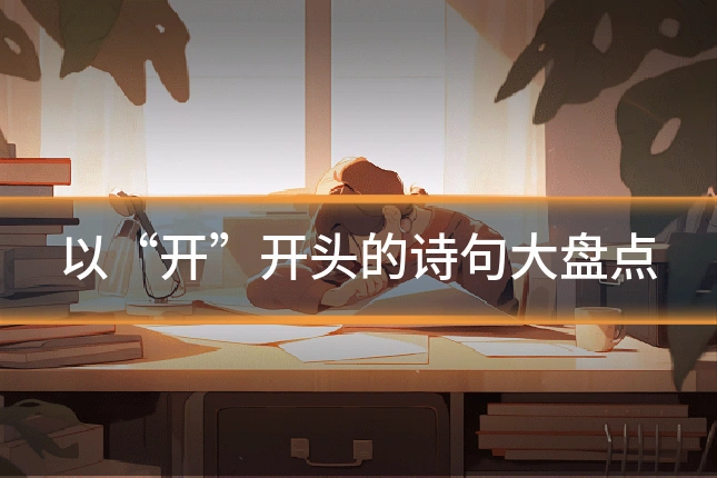 以“开”开头的诗句大盘点