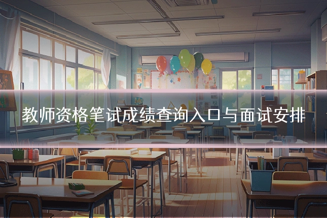 教师资格笔试成绩查询入口与面试安排