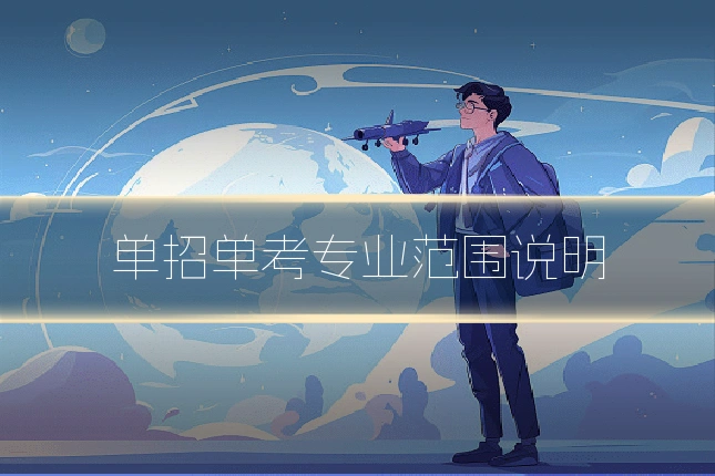 单招单考专业范围说明