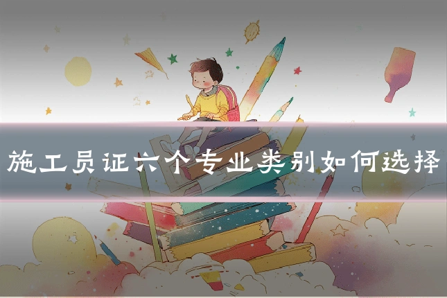 施工员证六个专业类别如何选择
