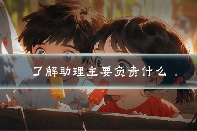 了解助理主要负责什么