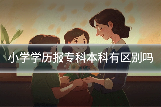 小学学历报专科本科有区别吗