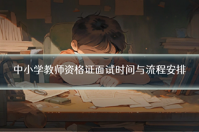 中小学教师资格证面试时间与流程安排
