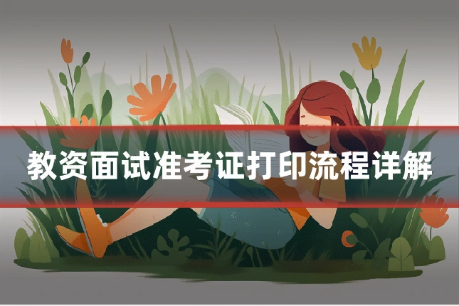 教资面试准考证打印流程详解