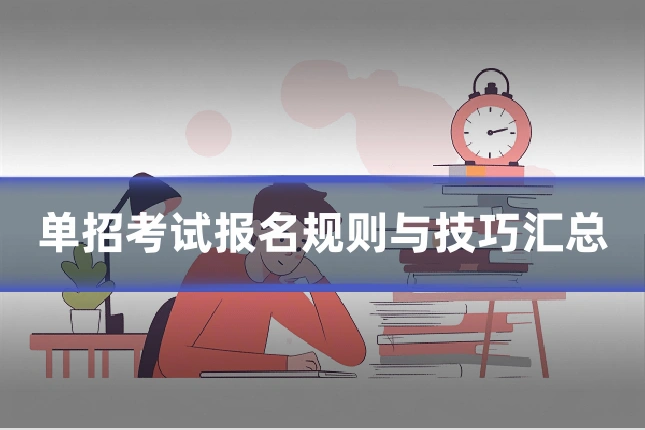 单招考试报名规则与技巧汇总