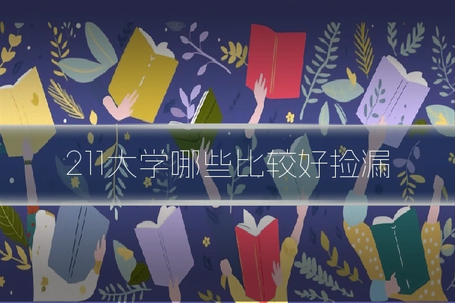 211大学哪些比较好捡漏