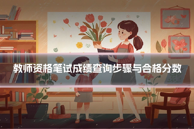 教师资格笔试成绩查询步骤与合格分数