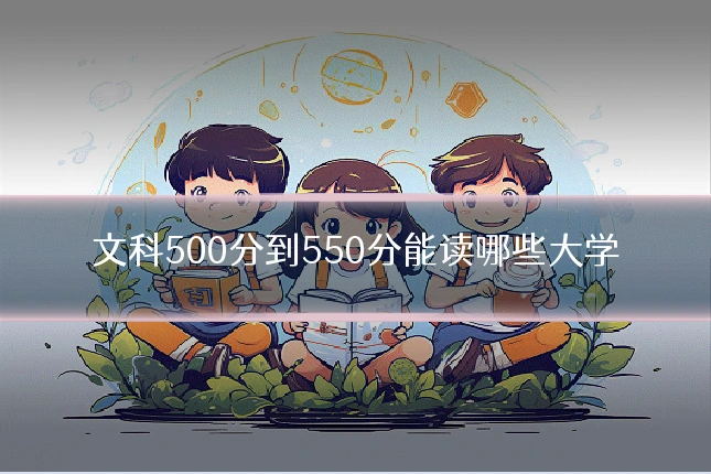 文科500分到550分能读哪些大学