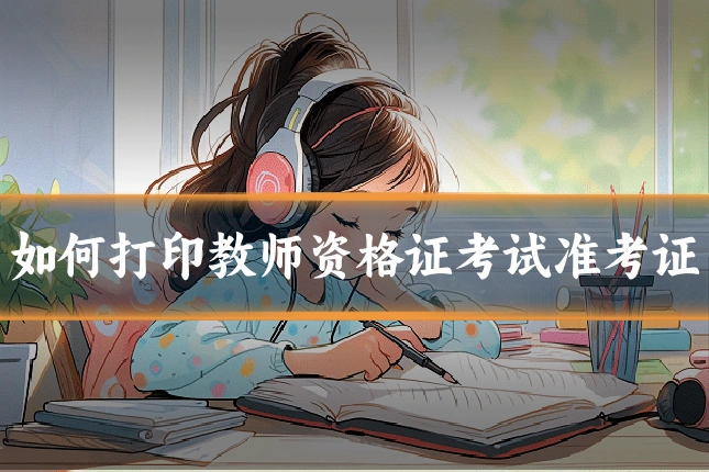 如何打印教师资格证考试准考证