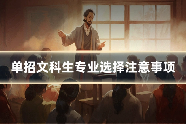 单招文科生专业选择注意事项