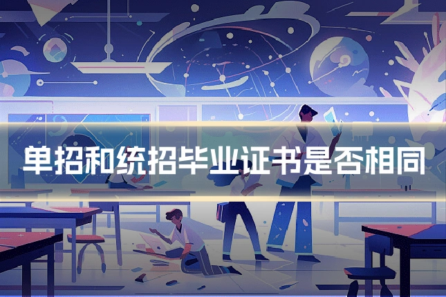 单招和统招毕业证书是否相同