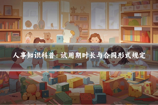 人事知识科普：试用期时长与合同形式规定