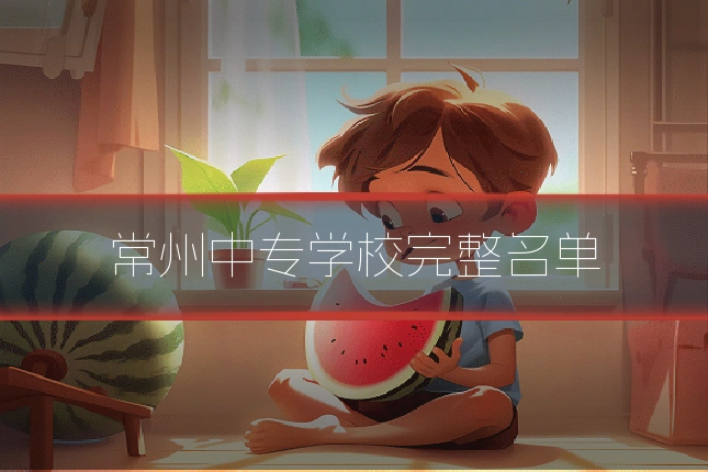 常州中专学校完整名单