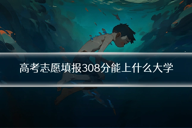 高考志愿填报308分能上什么大学