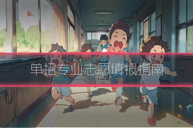 单招专业志愿填报指南