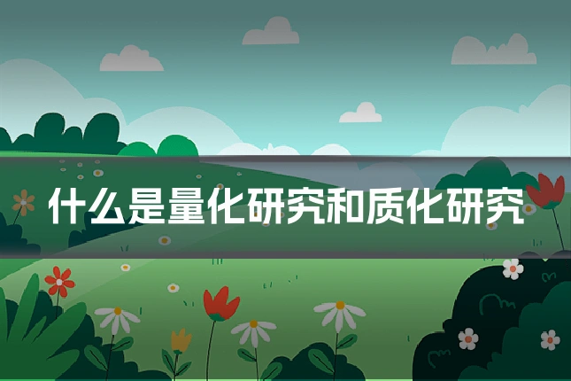 什么是量化研究和质化研究