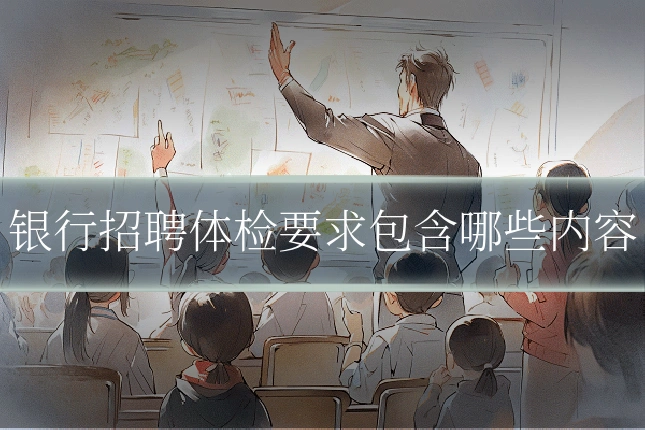 银行招聘体检要求包含哪些内容