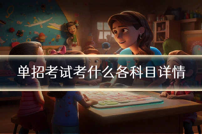 单招考试考什么各科目详情