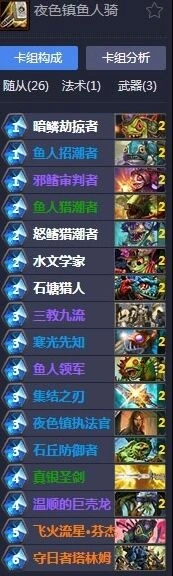 炉石传说夜色镇鱼人骑卡组胜率攻略