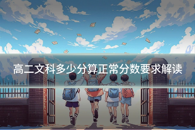 高二文科多少分算正常分数要求解读