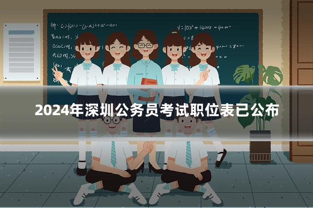2024年深圳公务员考试职位表已公布