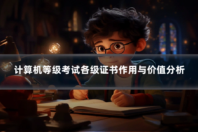 计算机等级考试各级证书作用与价值分析
