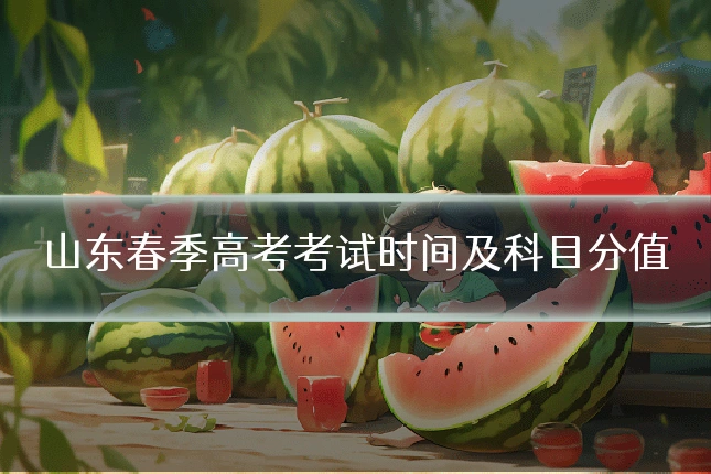 山东春季高考考试时间及科目分值