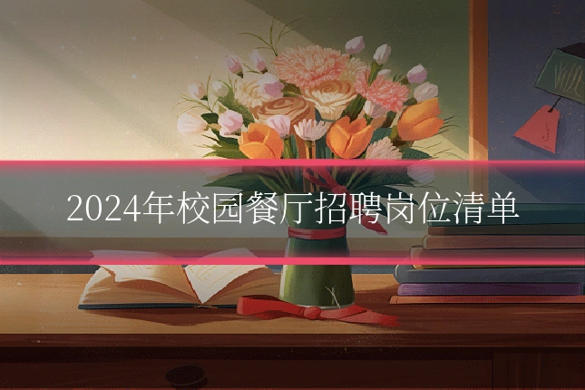 2024年校园餐厅招聘岗位清单