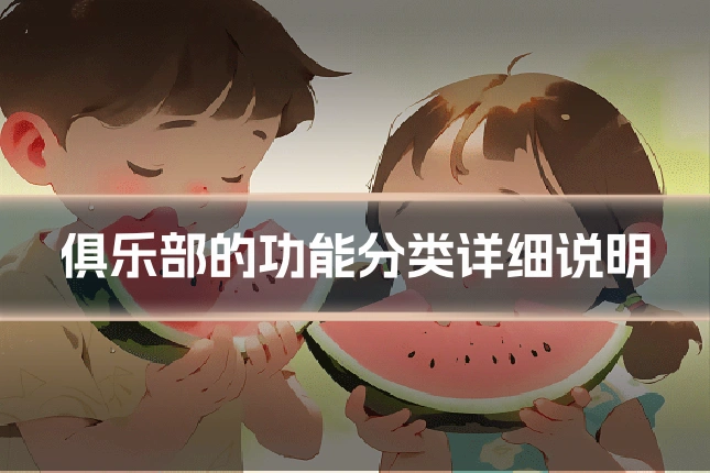 俱乐部的功能分类详细说明