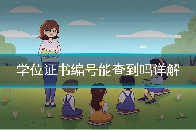 学位证书编号能查到吗详解