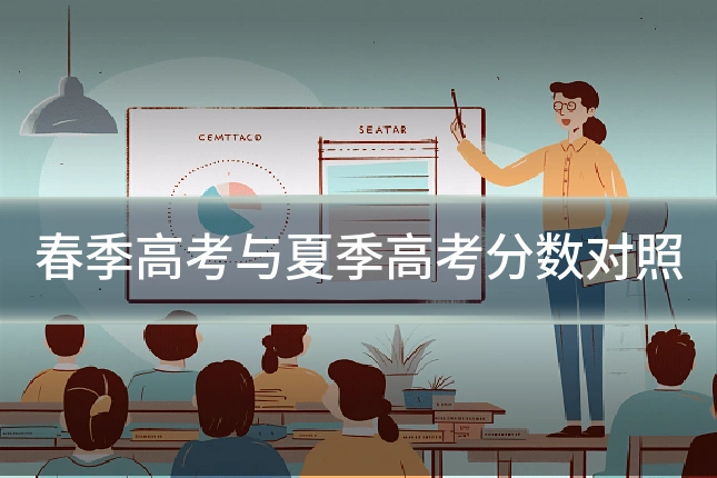 春季高考与夏季高考分数对照