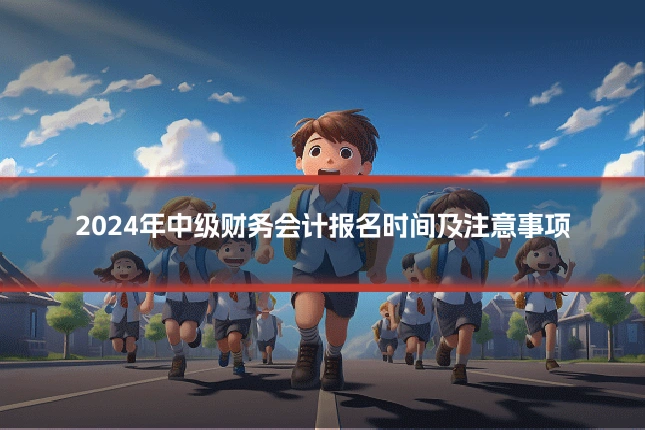 2024年中级财务会计报名时间及注意事项