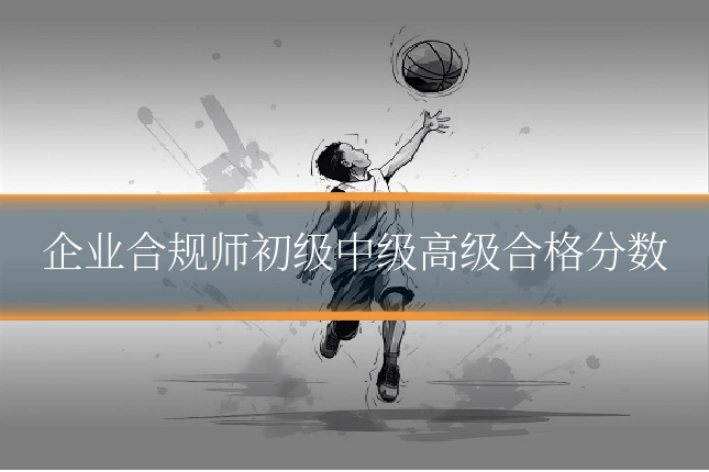 企业合规师初级中级高级合格分数