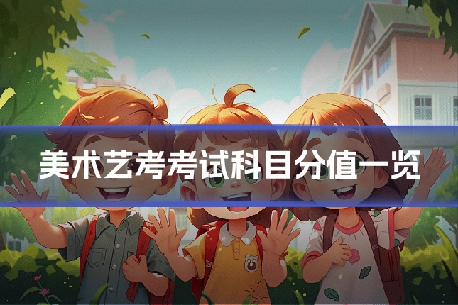 美术艺考考试科目分值一览