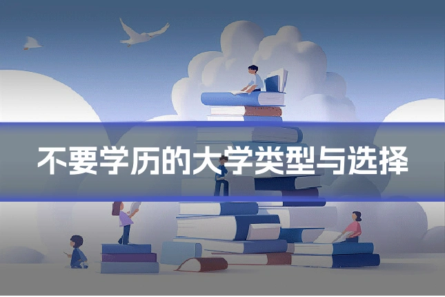 不要学历的大学类型与选择