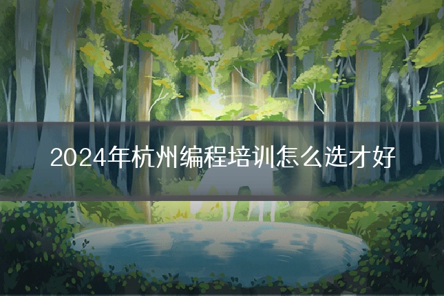 2024年杭州编程培训怎么选才好